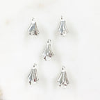 5mmx10mm Sterling Silver Pinch Bail Necklace Pendant Findings (5pc)