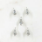 5mmx10mm Sterling Silver Pinch Bail Necklace Pendant Findings (5pc)