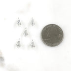 5mmx10mm Sterling Silver Pinch Bail Necklace Pendant Findings (5pc)