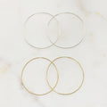 65mm Sterling Silver or 14K Gold Filled or Very Large Endless Hoop (2pc)