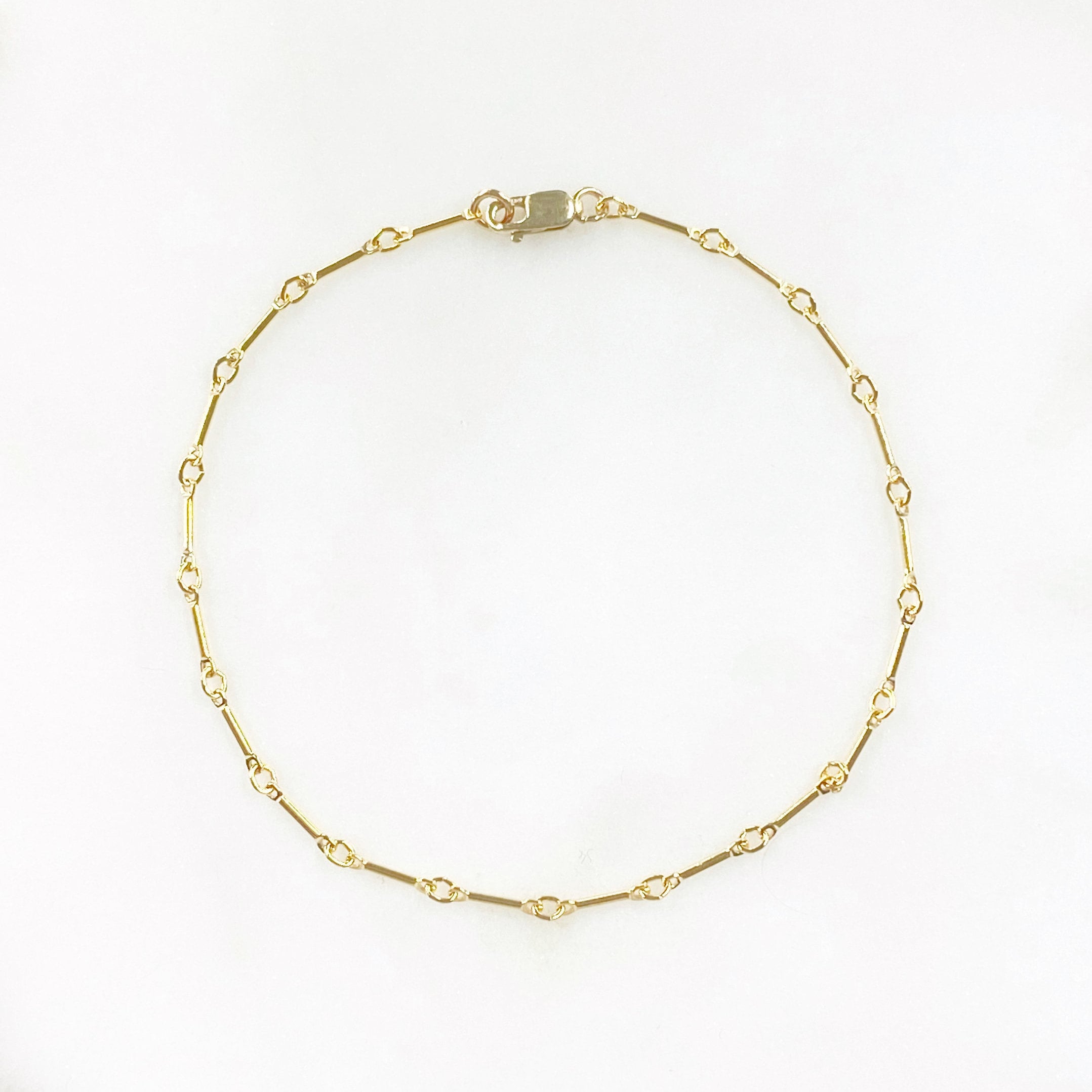 14K Gold Filled Amelia Dainty Thin Chain Ready to Wear Anklet