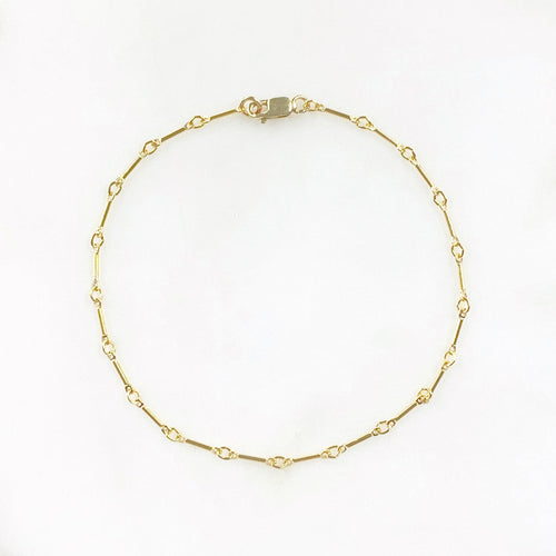 14K Gold Filled Amelia Dainty Thin Chain Ready to Wear Anklet