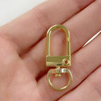 Gold Plated Swivel Clasp Lobster Buckle Swivel Snap Hook Push Gate (2pc)