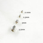 Sterling Silver or 14K Gold Filled 2.1mm Cubed Beads or Beads (25pc)