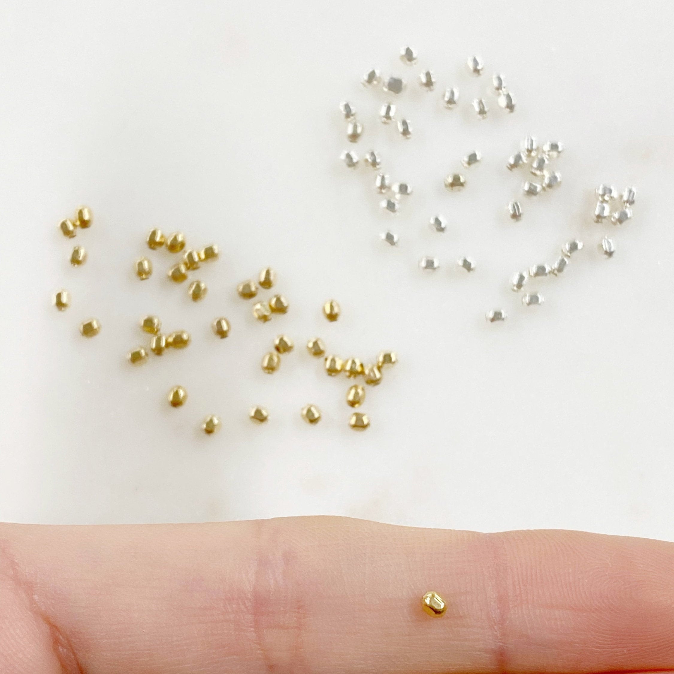 Sterling Silver or 14K Gold Filled 2.5mm Cubed Beads or Beads (25pc)
