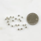 Sterling Silver 3.5mm Cubed Beads and Beads (25pc)