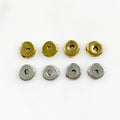 8mm Pewter Simple Antique Gold or Antique Silver Beads Bead Charms (4pc)