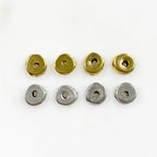 8mm Pewter Simple Antique Gold or Antique Silver Beads Bead Charms (4pc)