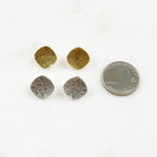 15mm Pewter Leaf Detailed Button Antique Gold or Antique Silver (2pc)