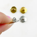 15mm Pewter Leaf Detailed Button Antique Gold or Antique Silver (2pc)