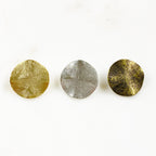 20mm Pewter Textured Button Round Curved Simple Button Matte Gold