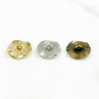 20mm Pewter Textured Button Round Curved Simple Button Matte Gold