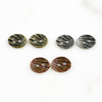 17mmx13mm Pewter Dark Textured Button Bar Leather Connector Button (2pc)