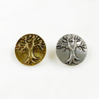 17mm Pewter Round Tree Button Antique Gold or Antique Silver – Antique Gold