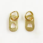 18K Gold Filled or Gold Plated Soda Pop Mini Hoops with Enamel Soda (Pair)