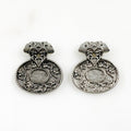 24mmx26mm Pewter Antique Silver Pendent Charm Bail Vintage Scroll Charm (2pc)
