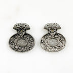 24mmx26mm Pewter Antique Silver Pendent Charm Bail Vintage Scroll Charm (2pc)