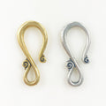 33mmx16mm Pewter S Hook Clasps Antique Gold or Antique Silver S Hook