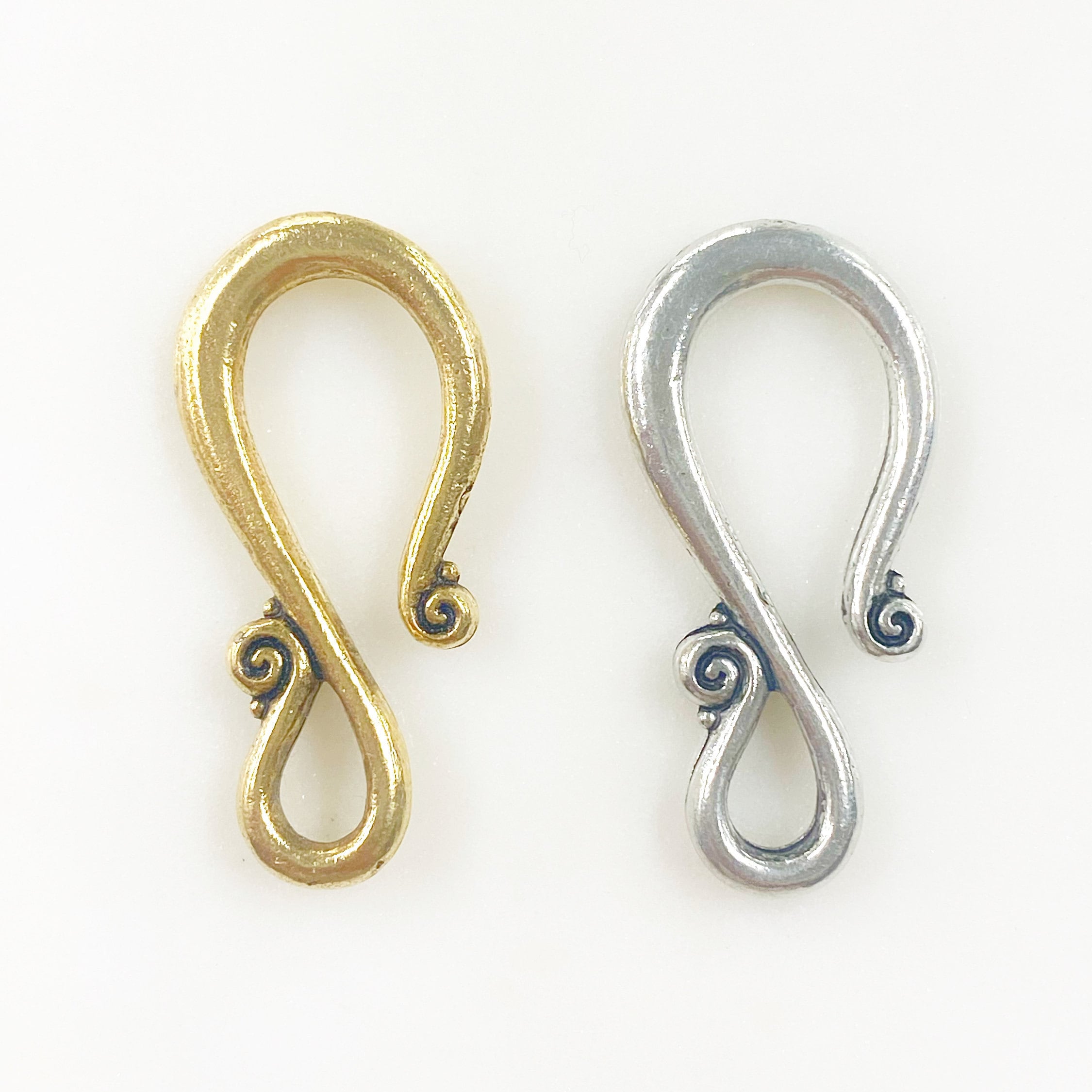 33mmx16mm Pewter S Hook Clasps Antique Gold or Antique Silver S Hook