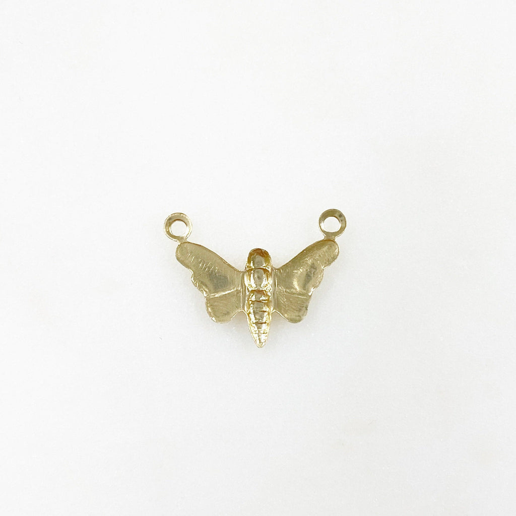 14K Gold Filled Butterfly Connector Charm Lightweight Classic Gold
