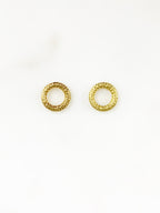 9mm Vermeil Gold Connector Ring Charm Choose Your Style Matte Gold