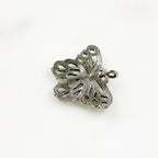 Pewter Antique Silver or Antique Gold Butterfly Pendant