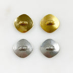 15mm Pewter Leaf Detailed Button Antique Gold or Antique Silver (2pc)