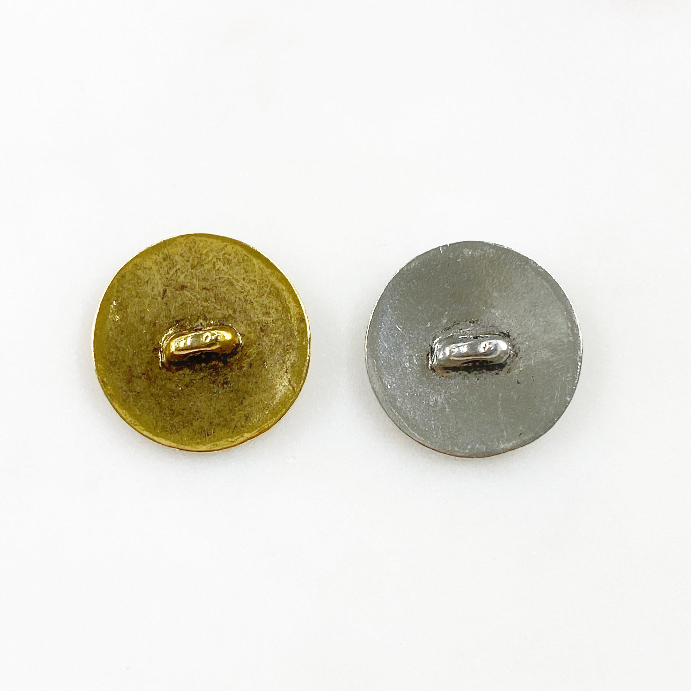 17mm Pewter Round Tree Button Antique Gold or Antique Silver