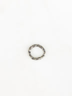 Sterling Silver Hammered Textured Raw Open Connector Ring Charm 12mm