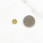 10mm Sterling Silver or Vermeil or Tiny Mini Key with Dots Circle Medallion