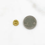 10mm Sterling Silver or Vermeil or Tiny Mini Heart with Dots Circle Medallion