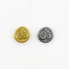10mm Sterling Silver or Vermeil Small Raised Om Ohm Circle Coin Medallion