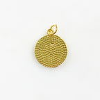 Gold Plated Super Smiley Face Charm Neon Yellow or White Smile