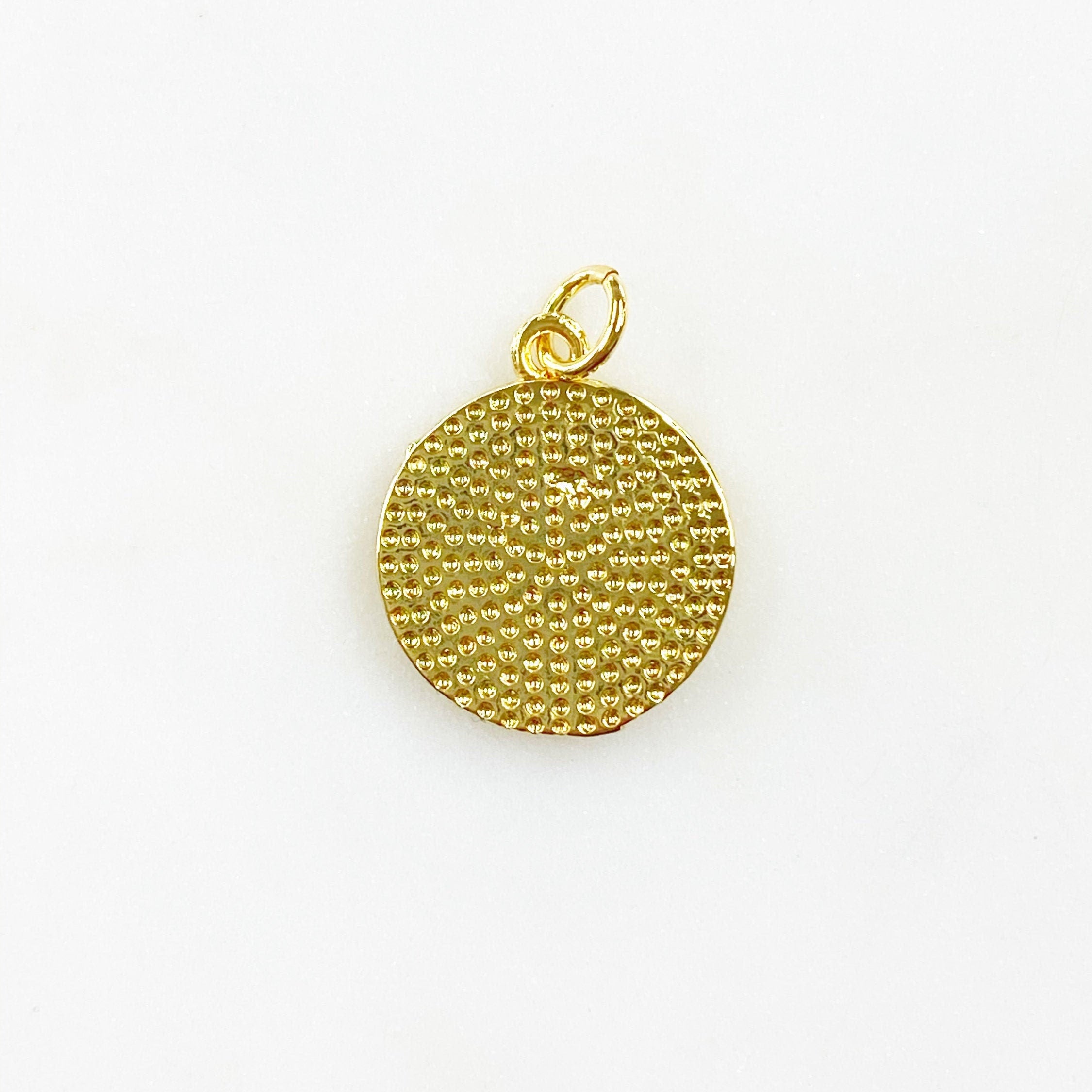 Gold Plated Super Smiley Face Charm Neon Yellow or White Smile