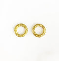 9mm Vermeil Gold Connector Ring Charm Choose Your Style Matte Gold