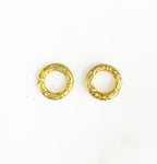 9mm Vermeil Gold Connector Ring Charm Choose Your Style Matte Gold