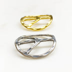 Sterling Silver or Vermeil or Large Bent Hammered Peace Sign Bracelet Pendant