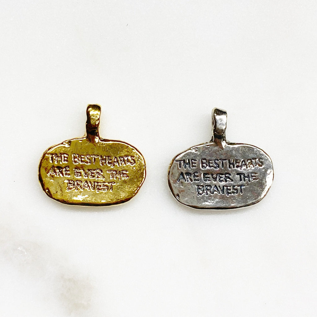 Sterling Silver or Vermeil Thick Textured Oval Pendant with Running Horse Good