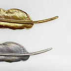 Sterling Silver or Vermeil or Extra Long Western Modern Detailed Bird Feather