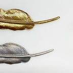 Sterling Silver or Vermeil or Extra Long Western Modern Detailed Bird Feather
