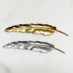 Sterling Silver or Vermeil or Extra Long Western Modern Detailed Bird Feather