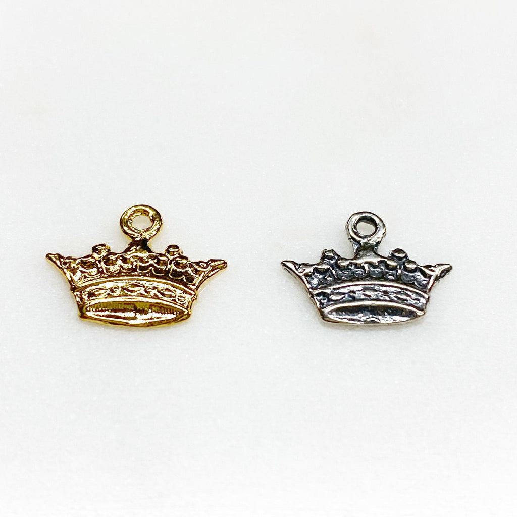 Sterling Silver or Vermeil Thin or Flat Delicate Dainty Small Crown Princess