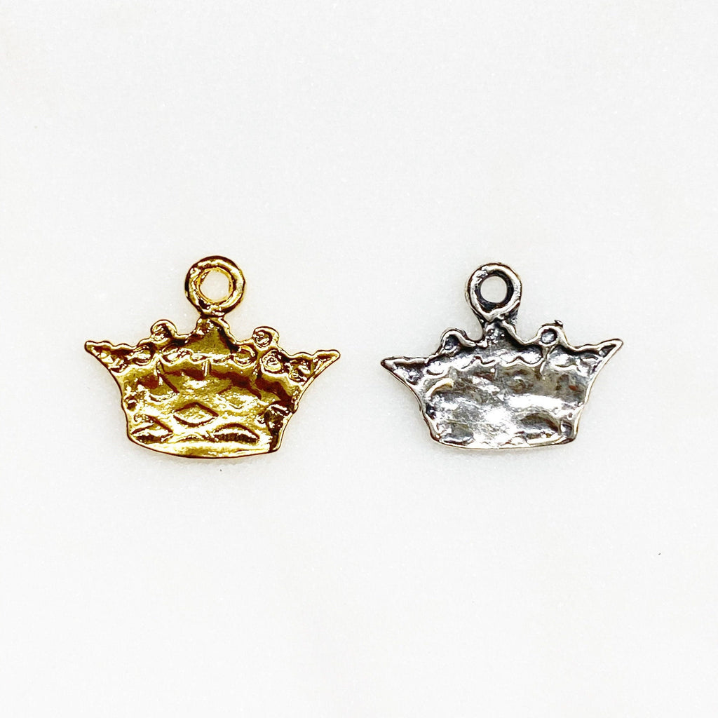 Sterling Silver or Vermeil Thin or Flat Delicate Dainty Small Crown Princess