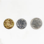 21mm Sterling Silver or Vermeil Stamped Butterfly Coin Medallion Pendant