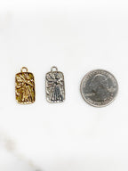 Sterling Silver or Vermeil or Long Rectangular Fairy Pendant Fantasy Stolen