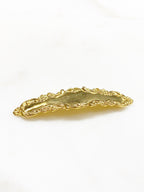 Vermeil Bar Plaque Connector Charm Gold Detailed Bar Charm Bar