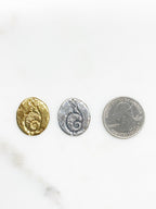 22mmx19mm Sterling Silver or Vermeil or Snail Charm Back Reads There Is Time