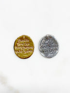 22mmx19mm Sterling Silver or Vermeil or Snail Charm Back Reads There Is Time
