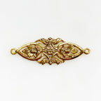 34mmx11mm Vermeil Connector Detailed Charm Gold Ornate Connector Charm