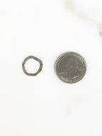 Sterling Silver Hammered Raw Open Circle Connector Ring Charm 16mm